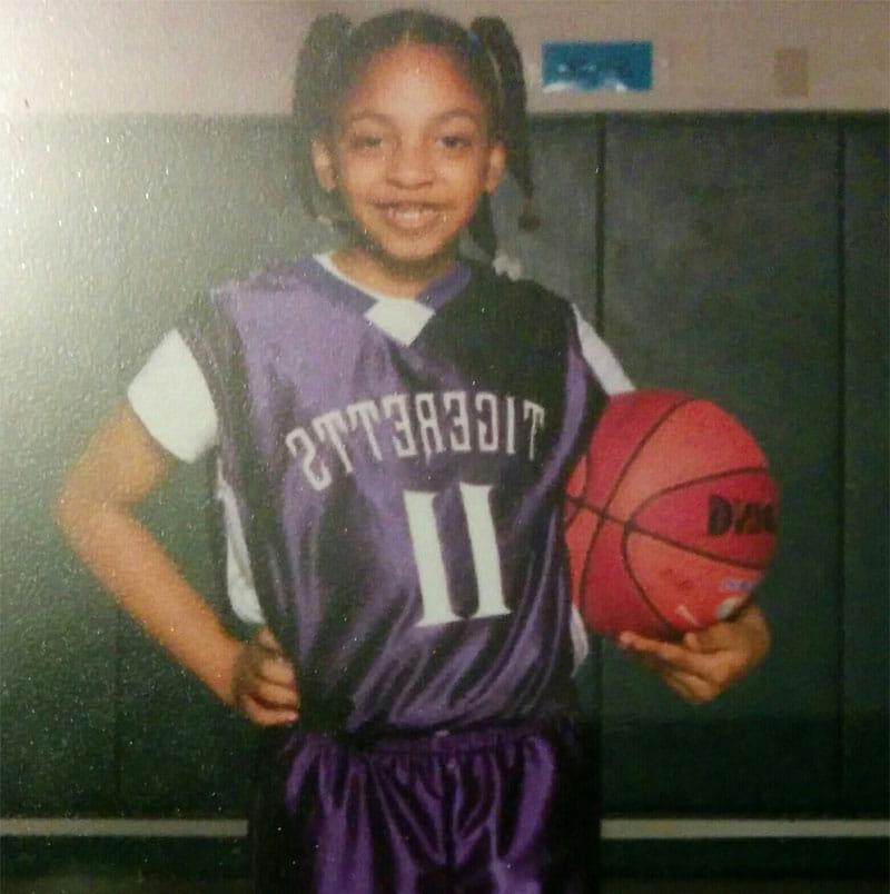 Tionna Herron learned as a child she had a rare heart condition that sometimes made her chest hurt after she played basketball. (Photo courtesy of Angel Worlds)